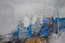 Load image into Gallery viewer, Blue and White Abstract Canvas Original Painting Modern Acrylic Painting Np028