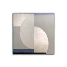 Load image into Gallery viewer, Silver Blue Gray Abstract Painting Extra Large Abstract Art Geometric Wall Art Yp019