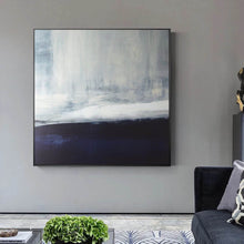 Load image into Gallery viewer, Blue Abstract Painting Acrylic Extra Large Canvas Wall Art Yp002