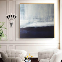 Load image into Gallery viewer, Blue Abstract Painting Acrylic Extra Large Canvas Wall Art Yp002