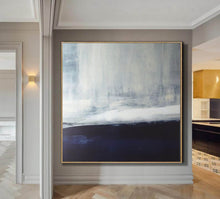 Load image into Gallery viewer, Blue Abstract Painting Acrylic Extra Large Canvas Wall Art Yp002