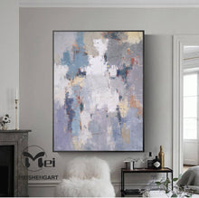 Load image into Gallery viewer, Large Gray Abstract Painting Original Painting Colorful Abstract Art Kp007