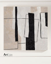 Load image into Gallery viewer, Beige And White Abstract Art Neutral Interior Decor Wall Decor Qp073