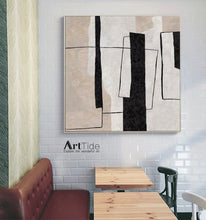 Load image into Gallery viewer, Beige And White Abstract Art Neutral Interior Decor Wall Decor Qp073