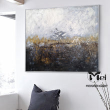 Load image into Gallery viewer, Brown Gray Abstract Painting Landscape Abstract Art Kp010