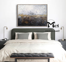 Load image into Gallery viewer, Brown Gray Abstract Painting Landscape Abstract Art Kp010