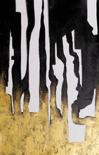 Load image into Gallery viewer, Gold and Black Abstract Painting, Extra Large Painting, Modern Office Art Bp056