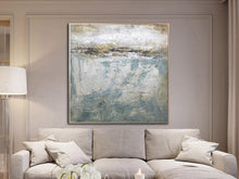 Load image into Gallery viewer, Gray White Gold Contemporary Wall Art Large Artwork for Sale Np099