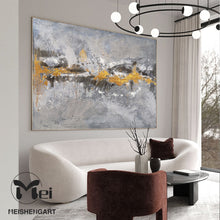 Load image into Gallery viewer, Original Brown Gold Gray Abstract Painting Texture Art Office Decor Ap130