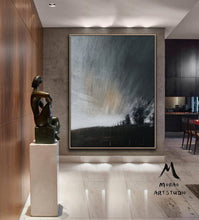 Load image into Gallery viewer, Original Gray Sky Abstract Painting,Oversized Wall Art for Living Room Bl015