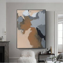 Load image into Gallery viewer, Gray Painting Beige Painting Brown Painting Abstract Art Yp006