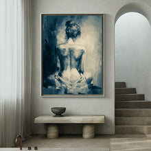 Load image into Gallery viewer, Nude Wall Art Original Black and White Erotic Painting for Bedroom Cp020
