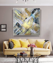 Load image into Gallery viewer, Gold Abstract Painting Large Yellow Abstract Painting Op071