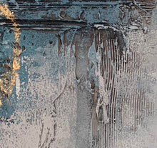 Load image into Gallery viewer, Blue White Gold Abstract Painting On Canvas Acrylic Painting Yp029