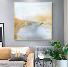 Load image into Gallery viewer, Gray Gold Wall Painting Landscape Painting on Canvas Impressionist Op054