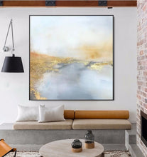 Load image into Gallery viewer, Gray Gold Wall Painting Landscape Painting on Canvas Impressionist Op054
