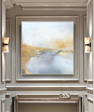 Load image into Gallery viewer, Gray Gold Wall Painting Landscape Painting on Canvas Impressionist Op054