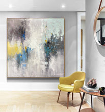 Load image into Gallery viewer, Gray Yellow Abstract Painting Original Modern Abstract Painting Cp007