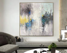 Load image into Gallery viewer, Gray Yellow Abstract Painting Original Modern Abstract Painting Cp007