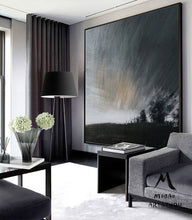 Load image into Gallery viewer, Original Gray Sky Abstract Painting,Oversized Wall Art for Living Room Bl015
