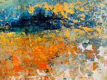 Load image into Gallery viewer, Blue Yellow Orange Abstract Painting,Dining Room Wall Art Gp068