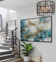 Load image into Gallery viewer, Gold Leaf Oversize Modern Texture Abstract Canvas Wall Art Ap061