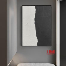 Load image into Gallery viewer, Black and White Painting Minimalist Abstract Painting Qp053