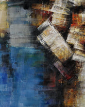 Load image into Gallery viewer, Gray Blue Brown Oversize Canvas Art Large Scale Original Art Ap092