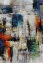 Load image into Gallery viewer, Blue Purple Textured Abstract Painting on Canvas Ap074