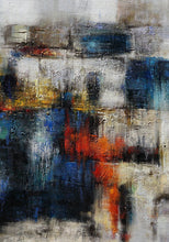 Load image into Gallery viewer, Blue Purple Textured Abstract Painting on Canvas Ap074