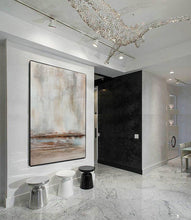 Load image into Gallery viewer, Brown Abstract Painting Living Room Art Cp021