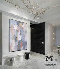 Load image into Gallery viewer, Colorful Abstract Painting Brown Pink Painting Beige Texture Painting Kp028