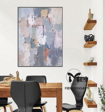 Load image into Gallery viewer, Colorful Abstract Painting Brown Pink Painting Beige Texture Painting Kp028