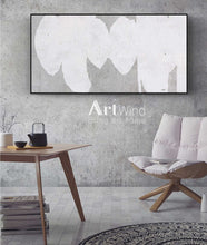 Load image into Gallery viewer, Large Minimalism Abstract Painting White Grey Abstract Canvas Art Dp061