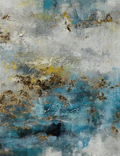 Load image into Gallery viewer, Gold Leaf Oversize Modern Texture Abstract Canvas Wall Art Ap061