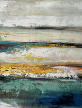 Load image into Gallery viewer, Acrylic Painting Turquoise Teal Blue Modern Abstract Art Ap062