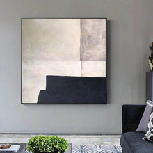 Load image into Gallery viewer, Black and White Abstract Painting Large Contemporary Paintings Yp031