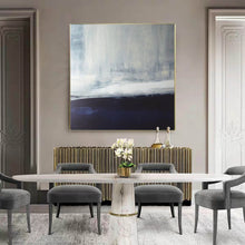 Load image into Gallery viewer, Blue Abstract Painting Acrylic Extra Large Canvas Wall Art Yp002