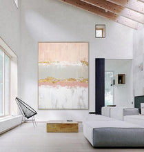 Load image into Gallery viewer, Ping Gray Gold Abstract Painting Large Canvas Art Work Op094