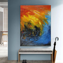 Load image into Gallery viewer, Red Yellow Blue Colorful Abstract Wall Art Large Abstract Painting Np101