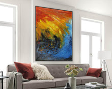 Load image into Gallery viewer, Red Yellow Blue Colorful Abstract Wall Art Large Abstract Painting Np101