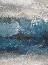Load image into Gallery viewer, Beige and Blue Abstract Painting Heavy Texture Painting Living Room Kp023
