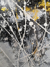 Load image into Gallery viewer, Gray Canvas Painting Black Gold Painting Contemporary Abstract Art Kp005