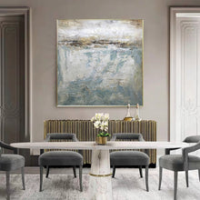 Load image into Gallery viewer, Gray White Gold Contemporary Wall Art Large Artwork for Sale Np099