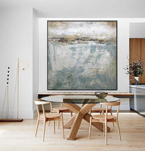 Load image into Gallery viewer, Gray White Gold Contemporary Wall Art Large Artwork for Sale Np099