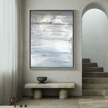 Load image into Gallery viewer, Grey Abstract Painting Blue Abstract Painting On Canvas Op033