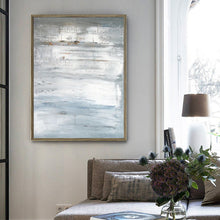 Load image into Gallery viewer, Grey Abstract Painting Blue Abstract Painting On Canvas Op033