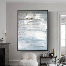 Load image into Gallery viewer, Grey Abstract Painting Blue Abstract Painting On Canvas Op033