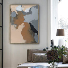 Load image into Gallery viewer, Gray Painting Beige Painting Brown Painting Abstract Art Yp006