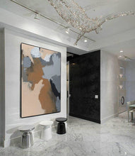 Load image into Gallery viewer, Gray Painting Beige Painting Brown Painting Abstract Art Yp006